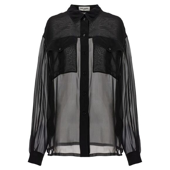 Saint Laurent Women's Silk Muslin Shirt